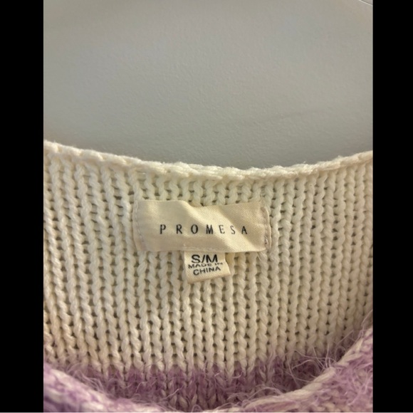 Colorblock striped fuzzy oversize sweater - Picture 6 of 6